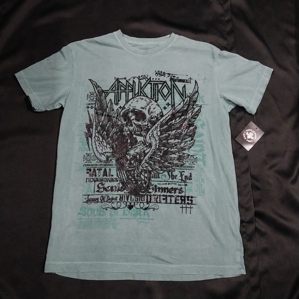 Affliction T-shirt Men's med. green